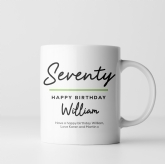 Thumbnail 4 - Personalised Classy 70th Birthday Mug