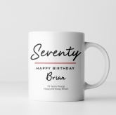 Thumbnail 6 - Personalised Classy 70th Birthday Mug