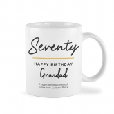 Thumbnail 9 - Personalised Classy 70th Birthday Mug