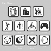 Thumbnail 12 - Eat, Sleep,… Icon Mugs