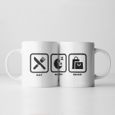 Thumbnail 5 - Eat, Sleep,… Icon Mugs