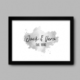 Thumbnail 2 - Personalised Watercolour Couple's Names Print