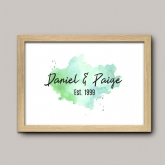 Thumbnail 3 - Personalised Watercolour Couple's Names Print