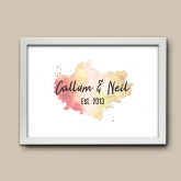 Thumbnail 6 - Personalised Watercolour Couple's Names Print