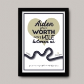 Thumbnail 3 - Personalised Worth Every Mile Print