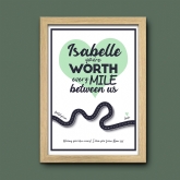 Thumbnail 6 - Personalised Worth Every Mile Print