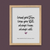 Thumbnail 3 - Personalised Always Love You Print