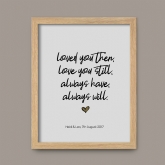 Thumbnail 4 - Personalised Always Love You Print