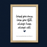 Thumbnail 3 - Personalised Always Love You Print