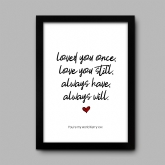 Thumbnail 7 - Personalised Always Love You Print