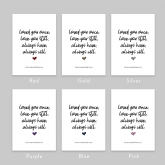 Thumbnail 9 - Personalised Always Love You Print