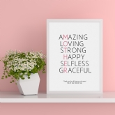 Thumbnail 1 - Personalised Mother Acronym Print