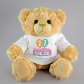 Thumbnail 1 - Personalised 21st Birthday Balloon Teddy Bear