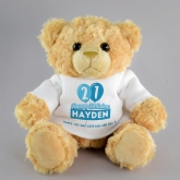 Thumbnail 3 - Personalised 21st Birthday Balloon Teddy Bear