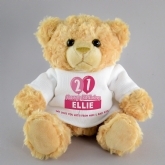 Thumbnail 4 - Personalised 21st Birthday Balloon Teddy Bear