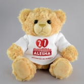 Thumbnail 6 - Personalised 21st Birthday Balloon Teddy Bear