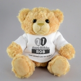 Thumbnail 7 - Personalised 21st Birthday Balloon Teddy Bear