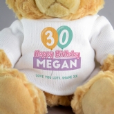 Thumbnail 2 - Personalised 30th Birthday Balloon Teddy Bear
