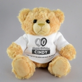 Thumbnail 1 - Personalised 40th Birthday Balloon Teddy Bear