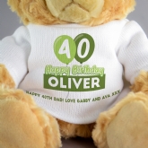 Thumbnail 2 - Personalised 40th Birthday Balloon Teddy Bear