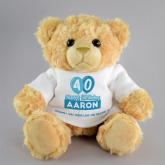 Thumbnail 4 - Personalised 40th Birthday Balloon Teddy Bear