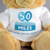 Thumbnail 2 - Personalised 50th Birthday Balloon Teddy Bear