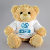 Thumbnail 4 - Personalised 50th Birthday Balloon Teddy Bear