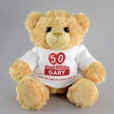 Thumbnail 6 - Personalised 50th Birthday Balloon Teddy Bear