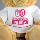 60th Birthday Balloons Personalised Teddy Bear Find Me A Gift