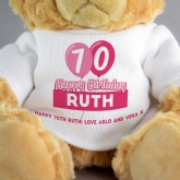 Thumbnail 2 - Personalised 70th Birthday Balloon Teddy Bear