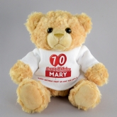 Thumbnail 4 - Personalised 70th Birthday Balloon Teddy Bear