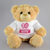 Thumbnail 6 - Personalised 70th Birthday Balloon Teddy Bear
