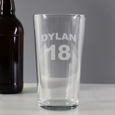 Thumbnail 2 - Personalised Football Shirt Pint Glass