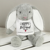 Thumbnail 1 - Hoppy Birthday Personalised Bunny Teddy 