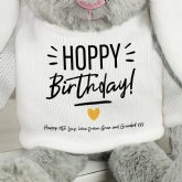 Thumbnail 2 - Hoppy Birthday Personalised Bunny Teddy 