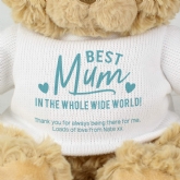 Thumbnail 2 - Personalised Best Mum Ever Teddy Bear