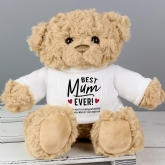Thumbnail 4 - Personalised Best Mum Ever Teddy Bear