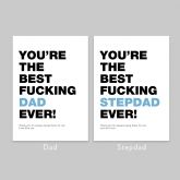 Thumbnail 10 - Personalised Best Fucking Dad/Stepdad Ever Print