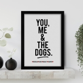 Thumbnail 1 - Personalised You, Me & The Dog(s) Name Print with Frame Options