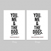 Thumbnail 10 - Personalised You, Me & The Dog(s) Name Print with Frame Options