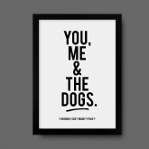 Thumbnail 3 - Personalised You, Me & The Dog(s) Name Print with Frame Options