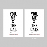 Thumbnail 10 - Personalised You, Me & The Cat(s) Name Print with Frame Options