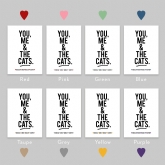 Thumbnail 11 - Personalised You, Me & The Cat(s) Name Print with Frame Options