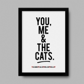 Thumbnail 2 - Personalised You, Me & The Cat(s) Name Print with Frame Options