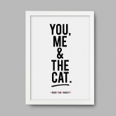 Thumbnail 3 - Personalised You, Me & The Cat(s) Name Print with Frame Options