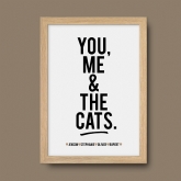 Thumbnail 4 - Personalised You, Me & The Cat(s) Name Print with Frame Options