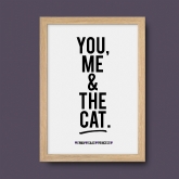 Thumbnail 6 - Personalised You, Me & The Cat(s) Name Print with Frame Options