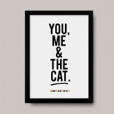 Thumbnail 7 - Personalised You, Me & The Cat(s) Name Print with Frame Options