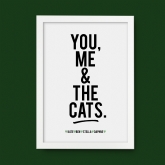 Thumbnail 8 - Personalised You, Me & The Cat(s) Name Print with Frame Options