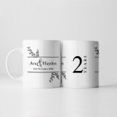 Thumbnail 1 - Botanical Personalised 2nd Wedding Anniversary Mug